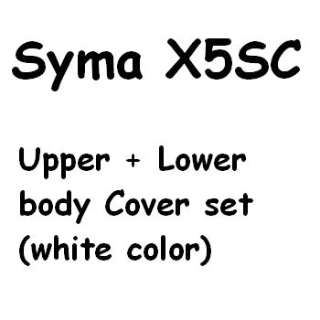 SYMA-X5S-X5SC-X5SW Quad Copter parts Upper + Lower body cover (X5SC white) - Click Image to Close